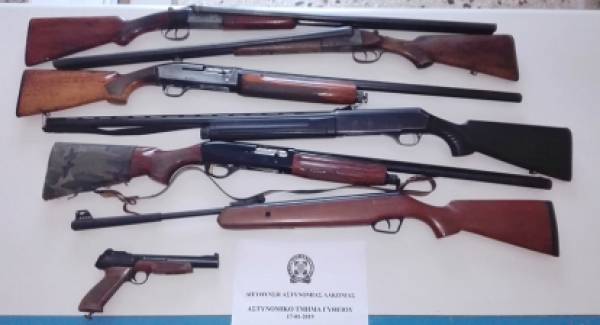 Συνελήφθη ένα άτομο για τα όπλα στη Λακωνία