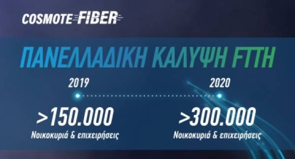 COSMOTE Fiber: 150.000 γραμμές Fiber To The Home μέσα στο 2019 (video)