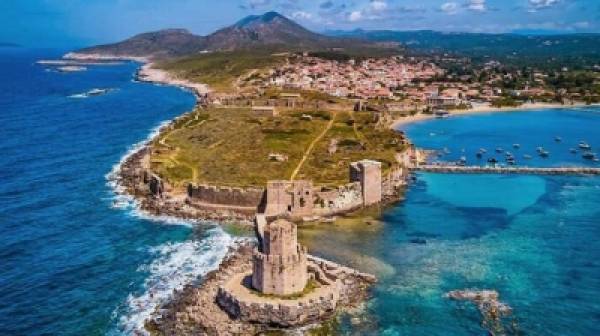 Το μεσαιωνικό κάστρο της Μεθώνης από ψηλά (video)