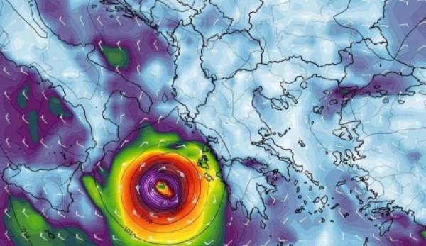 Έρχεται! Δείτε πού, πότε και πως θα κτυπήσει ο κυκλώνας την Πελοπόννησο! (live/video)