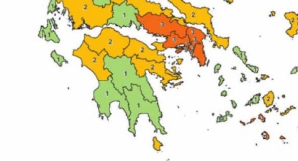 Αυτός είναι ο νέος χάρτης.  Ποιες περιοχές της Πελοποννήσου άλλαξαν χρώμα