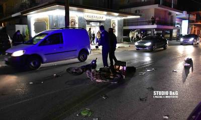 Ναύπλιο: Τροχαίο ατύχημα με διανομέα