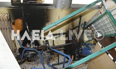 Απίστευτοι βανδαλισμοί στο 4ο γυμνάσιο Πύργου - Εικόνες καταστροφής μέσα από τις αίθουσες