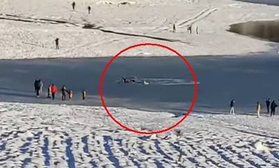 Λίμνη Πλαστήρα: Έσπασε ο πάγος και οι επισκέπτες βρέθηκαν να κολυμπούν στο παγωμένο νερό