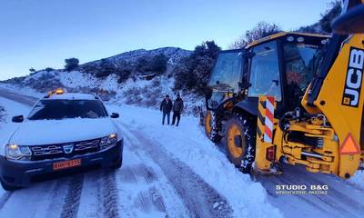 Κακοκαιρία «Ελπίς»: Έκλεισαν δρόμοι στο Δήμο Επιδαύρου για οχήματα χωρίς αντιολισθητικές αλυσίδες