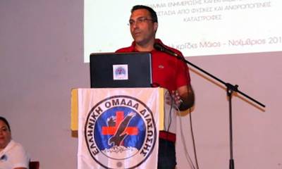 Ο Γιάννης Κληροδέτης, πρόεδρος της Ελληνικής Ομάδας Διάσωσης, Λακωνίας