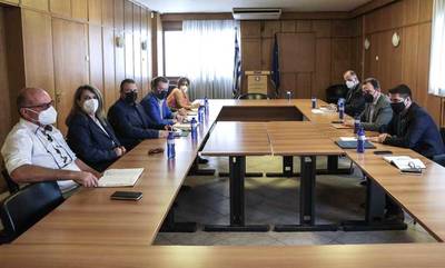 Συνάντηση του ΥπΑΑΤ, Γ. Γεωργαντά με Αραχωβίτη και αντιπροσωπεία του ΣΥΡΙΖΑ