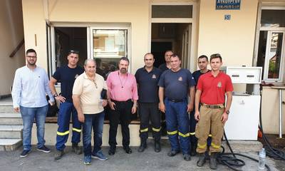 Με τους πυροσβέστες της Λακωνίας ο Σταύρος Αραχωβίτης (photos)