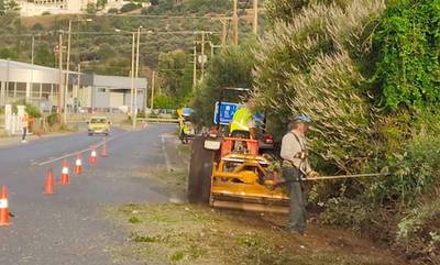 Λακωνία: Σε εξέλιξη εργασίες καθαρισμού σε εθνικό και επαρχιακό οδικό δίκτυο (photos)