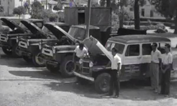 Σπάρτη 1958 - Δωρεά αυτοκινήτων από Λάκωνες ομογενείς στη Νομαρχία Λακωνίας
