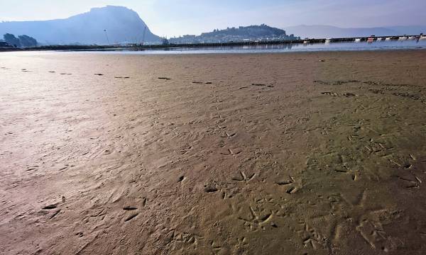 Εντυπωσιακό το φαινόμενο της άμπωτης στην παραλιακή ζώνη του Ναυπλίου (photos - video)