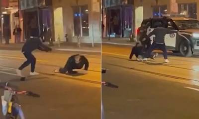 Viral βίντεο: Tύπος μαστίγωσε στη μέση του δρόμου έναν άνδρα με φίδι μετά από καβγά στον Καναδά