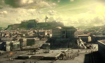 Σε ποια περιοχή της Ελλάδας δημιουργήθηκε η πρώτη πόλη στον κόσμο, σύμφωνα με τον Παυσανία;