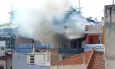 Φωτιά σε διαμέρισμα στα Μανιάτικα Πειραιά (video)