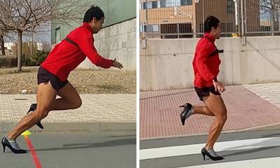Ισπανία: Έκανε παγκόσμιο ρεκόρ τρέχοντας τα 110 μέτρα με τακούνια σε απίστευτο χρόνο