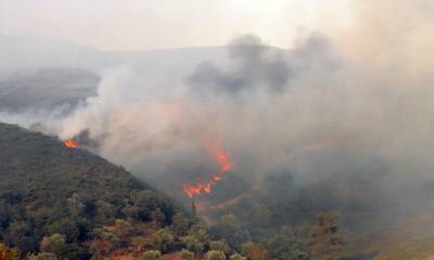 Πυρκαγιά στο Λυκοβουνό Λακωνίας - Μάχη πυροσβεστών και πιλότων - Ελεγχόμενη η κατάσταση (video)
