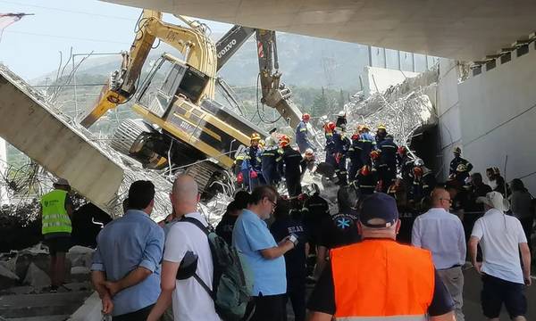 Τραγωδία στην Πάτρα: Ένας νεκρός από την κατάρρευση γέφυρας (video)