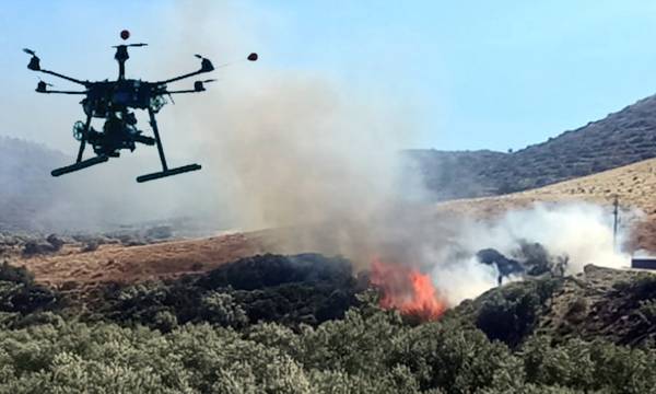 Σπάρτη: Εντόπισαν πυρκαγιά από drone και την έσβησαν άμεσα