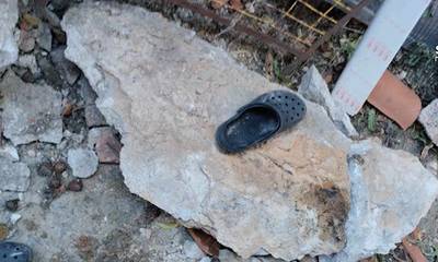 Ναύπλιο: Βράχος αποκολλήθηκε και έπεσε πάνω σε σπίτι (photos)