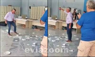 Αντιδήμαρχος «μετέτρεψε» σε μπουζουξίδικο εργοτάξιο του Δήμου Χαλκίδας - Χόρευε και έσπαγε πιάτα