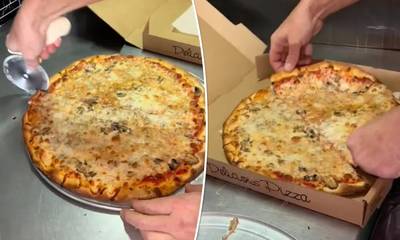 Ιδιοκτήτης πιτσαρίας δείχνει πώς «κλέβει» πίτσα από πελάτη χωρίς να τον καταλάβουν