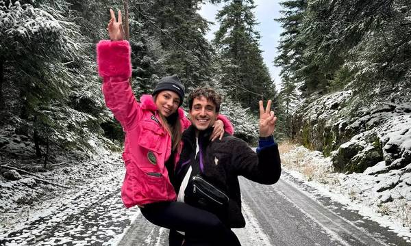 Μαριαλένα Ρουμελιώτη – Σάκης Κατσούλης: Απόδραση στην χιονισμένη Αρκαδία για το ερωτευμένο ζευγάρι