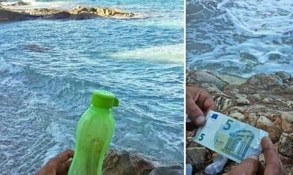 Λιβύη: Βρέθηκε πλαστικό μπουκάλι με χρήματα και χειρόγραφο σημείωμα στα ελληνικά