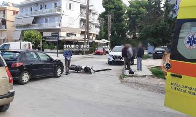 Ναύπλιο: Τροχαίο με τραυματία γυναίκα οδηγό δικύκλου