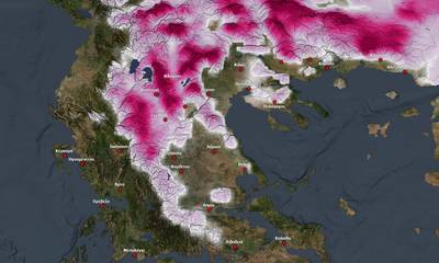 Οι περιοχές που χτυπά η νέα κακοκαιρία σε χάρτες - Βαρύς χειμώνας με «τσουχτερό» κρύο