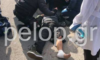 Σοβαρό τροχαίο στην Πάτρα - Τραυματίστηκε μοτοσικλετιστής (photos)