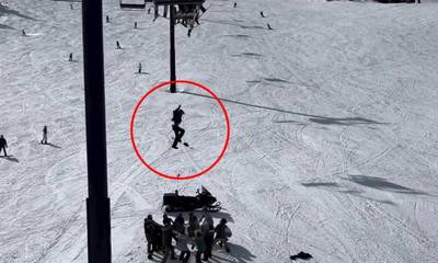Η στιγμή που 16χρονη πέφτει από λιφτ σε χιονοδρομικό κέντρο