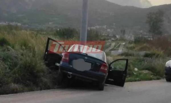 Πάτρα: Αυτοκίνητο εξετράπη της πορείας του και καρφώθηκε σε κολώνα