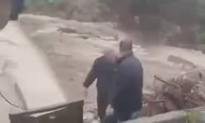 Στα όρια υπερχείλισης ο ποταμός Ζαπάντης στην Κορινθία - Κίνδυνος για Ζευγολατιό και Βραχάτι (video)