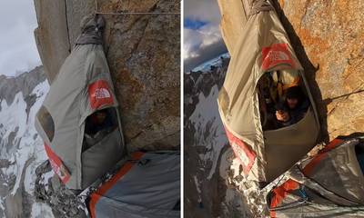 Οι ορειβάτες που κοιμούνται σε σκηνές οι οποίες κρέμονται στο κενό