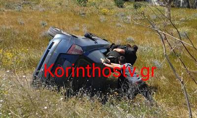 Κόρινθος: Σοβαρό τροχαίο στην Ποσειδωνία με εγκλωβισμό οδηγού (photos)