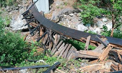 Κατέρρευσε γέφυρα στον Μυστρά δήμου Σπάρτης - Δείτε πώς ήταν και πώς έγινε (photos)