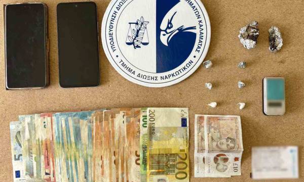 Μεσσηνία: Συνελήφθησαν δύο άνδρες για διακίνηση ηρωίνης και κοκαΐνης