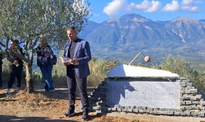 Σπάρτη: Σε κλίμα συγκίνησης τα αποκαλυπτήρια του μνημείου Μανούσου Μανουσάκη στη Σελλασία