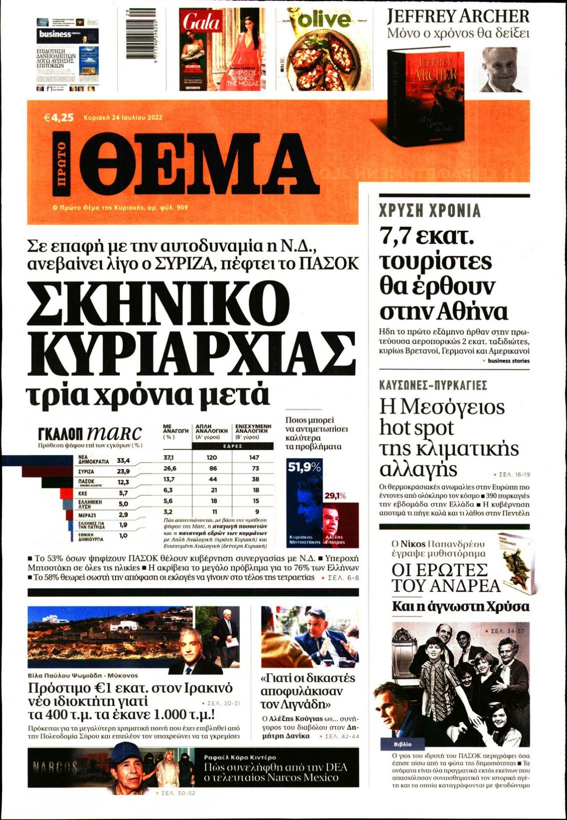 Πρωτοσέλιδο Εφημερίδας - ΠΡΩΤΟ ΘΕΜΑ - 2022-07-24